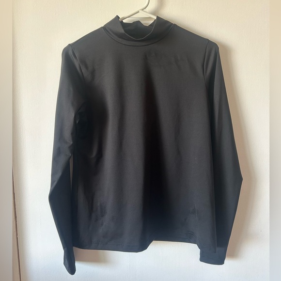 NWT Smash + TESS Mock Neck Long Sleeve Tee in Black - Picture 2 of 3